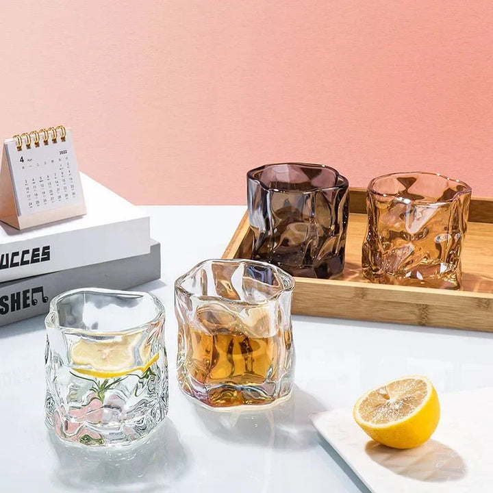 Elegancka Szklanka do Whisky z Wypukłością Lodowca