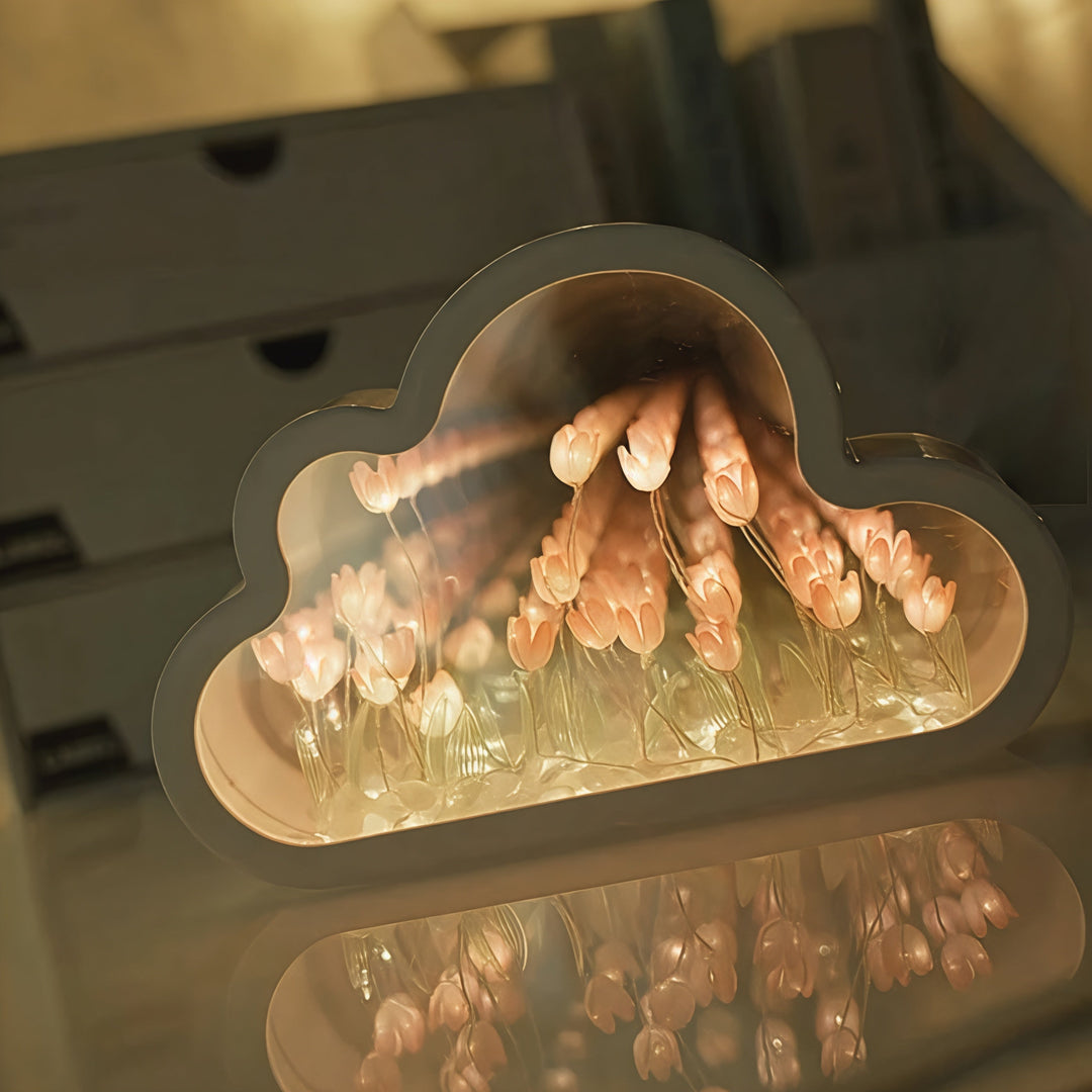 Lampa Stołowa LED Kwiatowa Lampa Lustrzana Nieskończoności