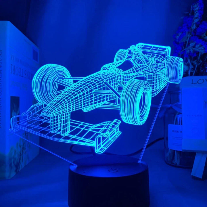 Lampa iluzji 3D Formula-1 z trybem kolorów