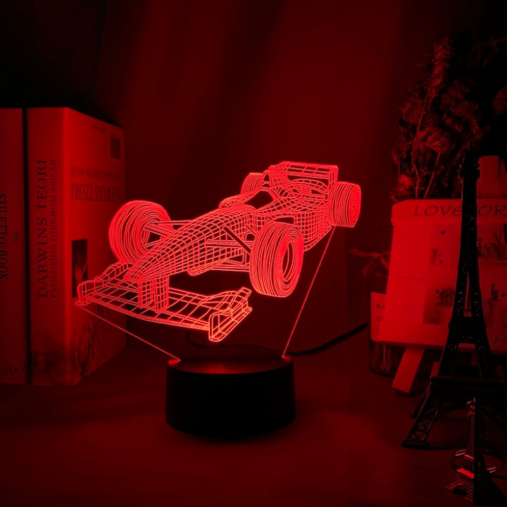 Lampa iluzji 3D Formula-1 z trybem kolorów
