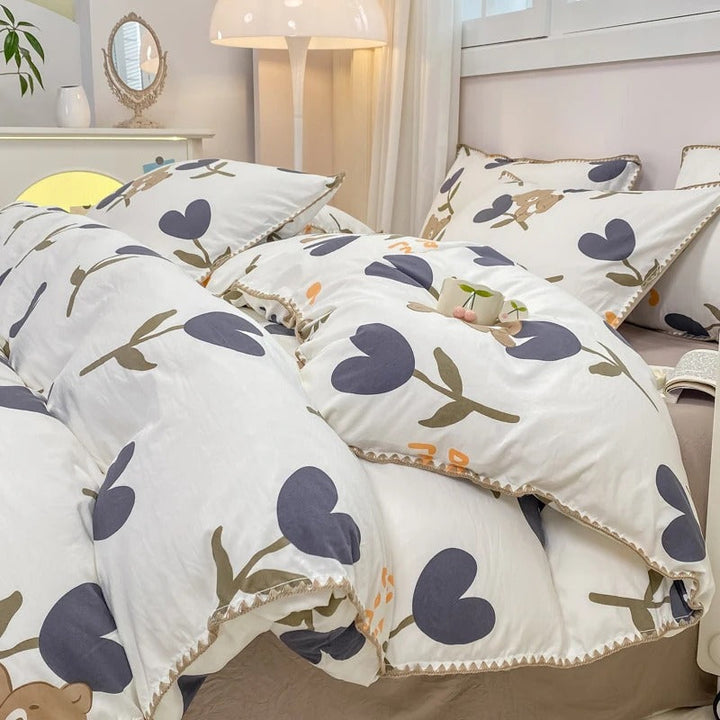Zestaw pościeli Blossom &amp; Berry Dream 4szt. Pokrowiec na kołdrę w kwiaty