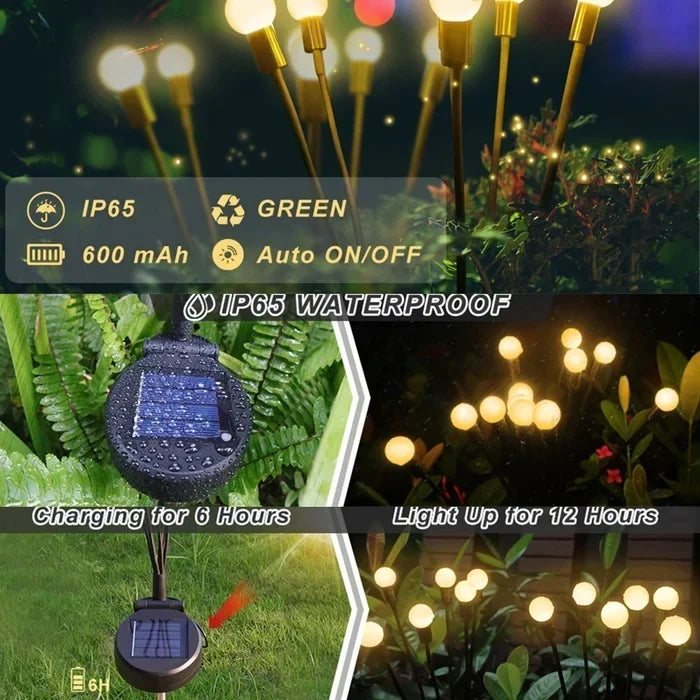 Lampka ogrodowa świetlna zasilana energią słoneczną
