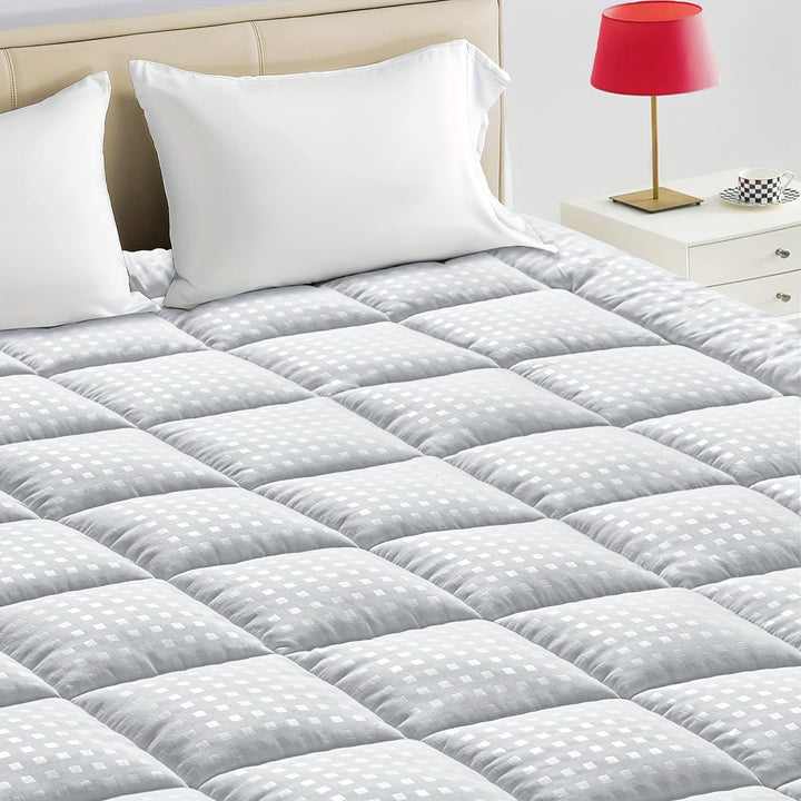 Ultimate Cooling Mattress Pad – Premium Quilted Pillow Top, Luksusowo Puszysty i Ultra-Przewiewny z Bezpieczną Pokrywą na Materac o Głębokości 14-18 Cal – Zwiększony Komfort Snu, 1szt |