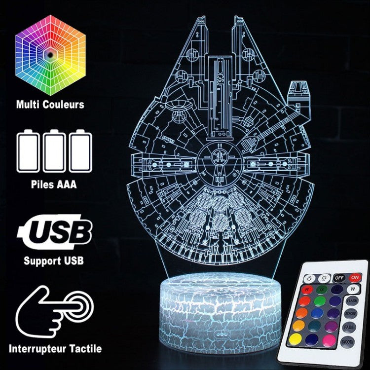 Lampa 3D Star Wars Millennium Falcon