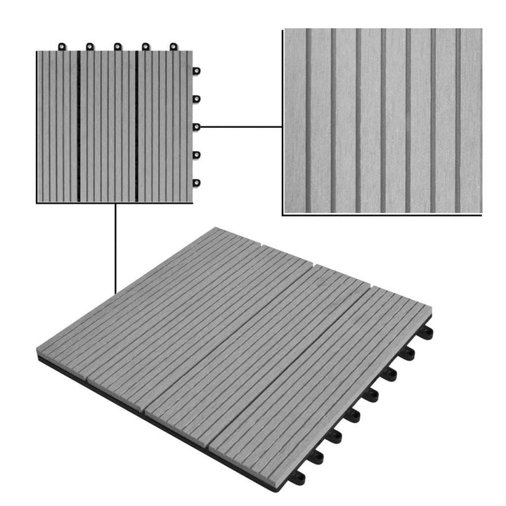 Płytki WPC 30x30cm 11szt 1m2 szare