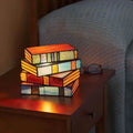 Lampa Książkowa z Witrażem w Wielu Kolorach
