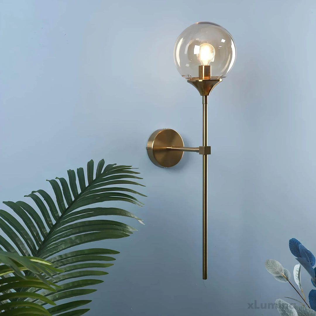 – Skandynawska nowoczesna szklana lampa ścienna