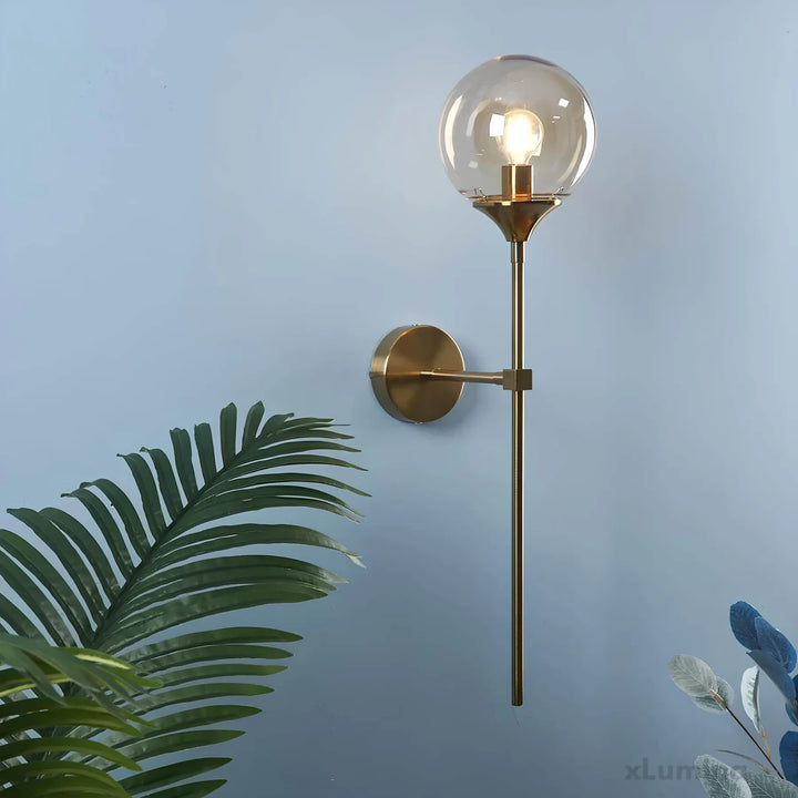 – Skandynawska nowoczesna szklana lampa ścienna