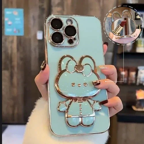 Etui na iPhone w stylu koreańskim z 3D króliczkiem