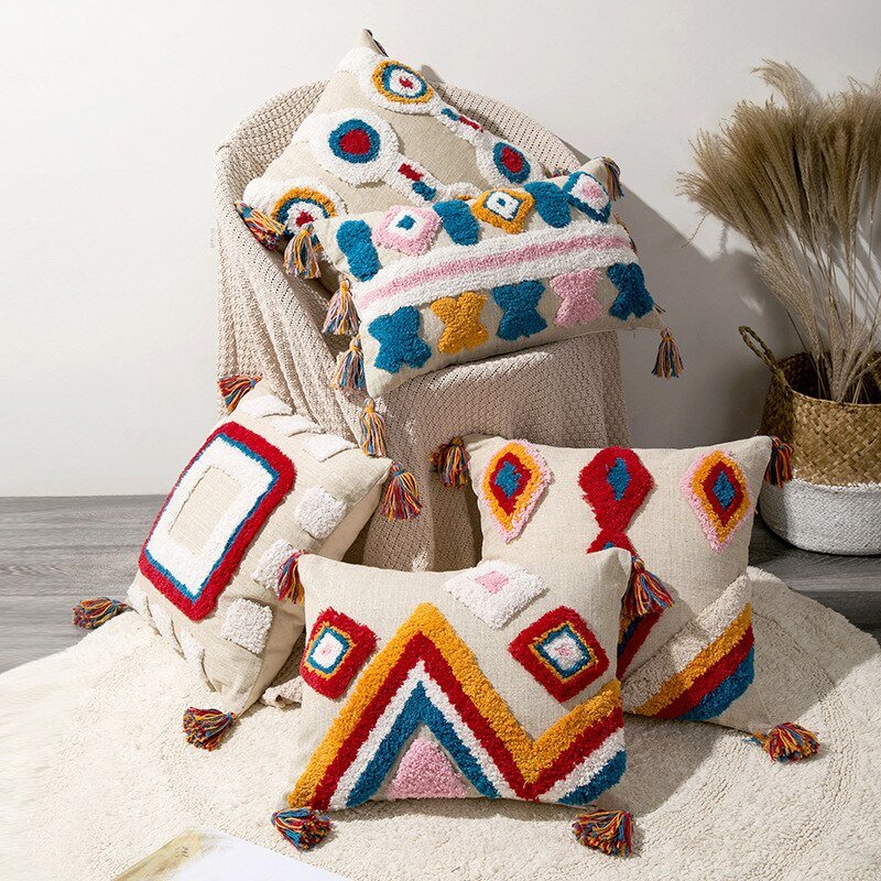Ręcznie robiona poduszka w stylu boho z Maroko
