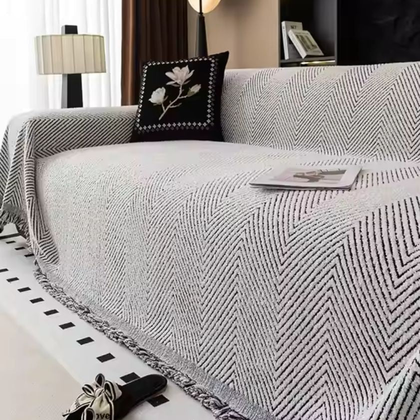 Pokrowiec na Sofę w Wzór Skośny - Ochronny Design