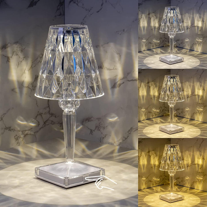 CrystaLamp - Lampa Stołowa LED z Kryształu Diamentowego