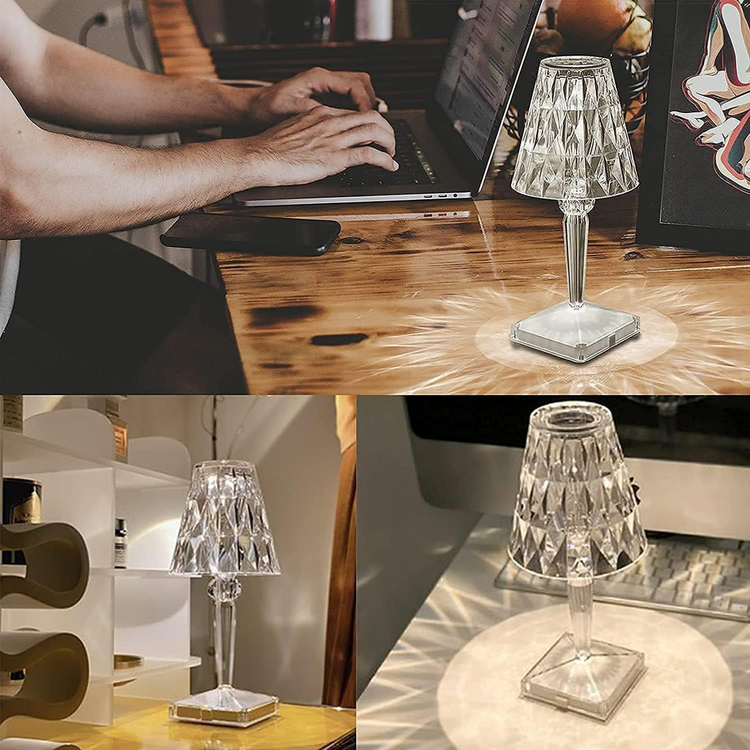CrystaLamp - Lampa Stołowa LED z Kryształu Diamentowego