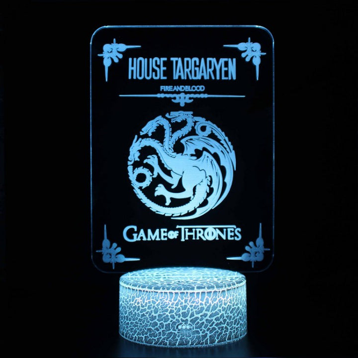 3D Lampa Gra o Tron Dom Targaryen