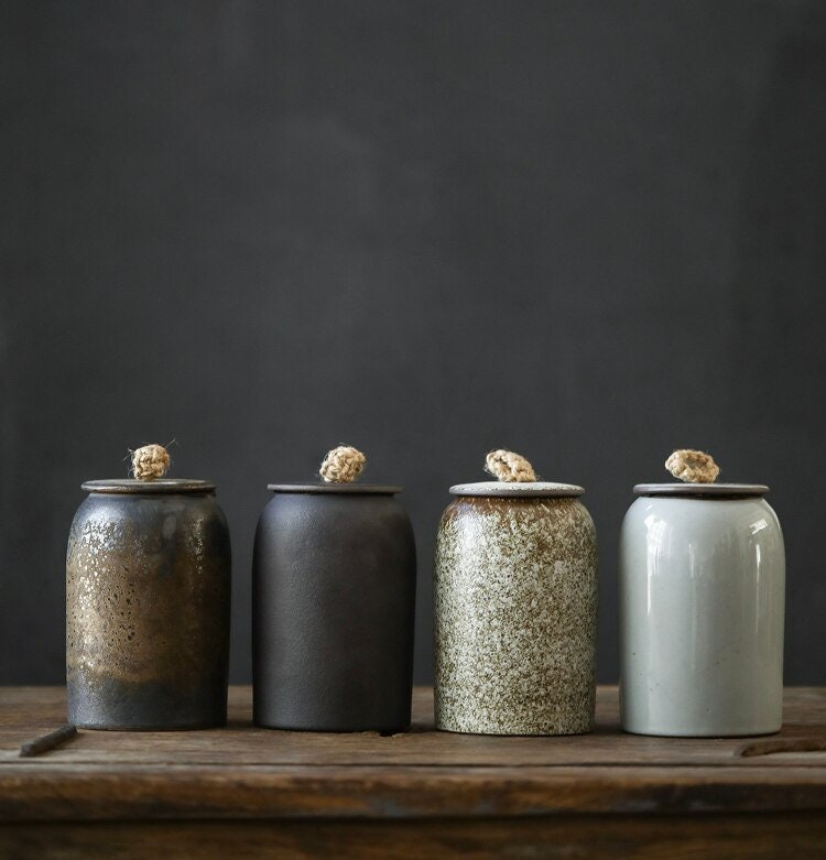 Słoik na ciastka i cukier w stylu vintage | Szczelny ceramiczny garnek Gong Fu
