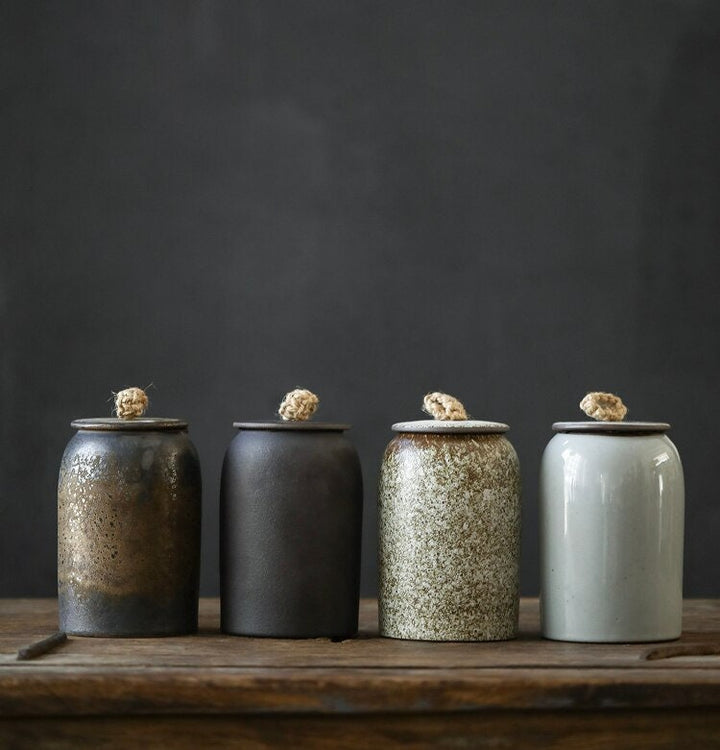 Słoik na ciastka i cukier w stylu vintage | Szczelny ceramiczny garnek Gong Fu