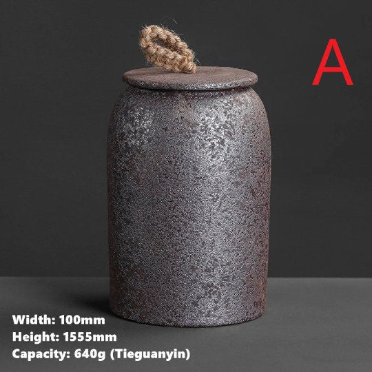 Słoik na ciastka i cukier w stylu vintage | Szczelny ceramiczny garnek Gong Fu