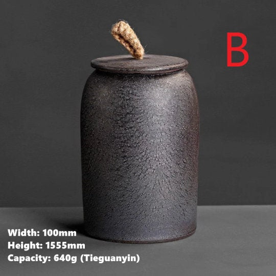 Słoik na ciastka i cukier w stylu vintage | Szczelny ceramiczny garnek Gong Fu
