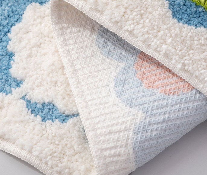kolorowa Mata Łazienkowa, Pomarańczowa Flora Miękka Mata Łazienkowa, Woven Bath Mat, Fioletowy Tulipan Mata Łazienkowa Absorbująca Wodę i Antypoślizgowa