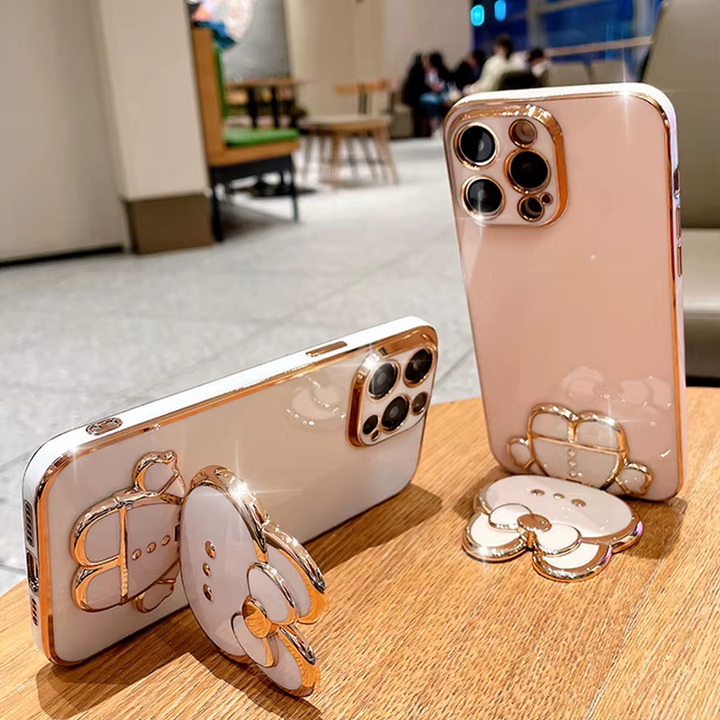 Etui na iPhone w stylu koreańskim z 3D króliczkiem