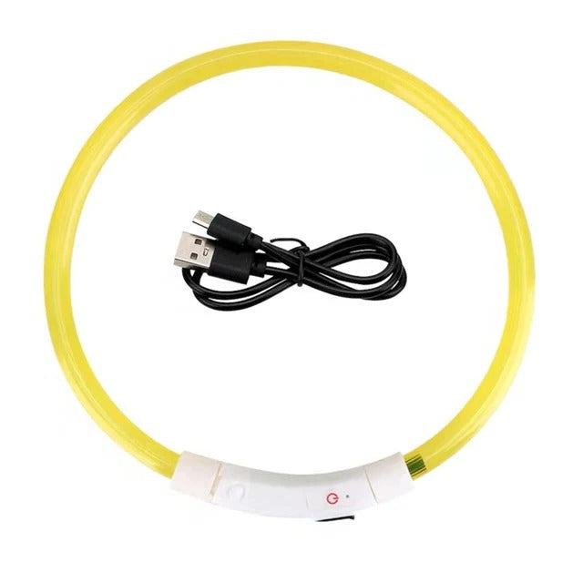 Świecąca obroża dla psa, USB ładowana obroża LED