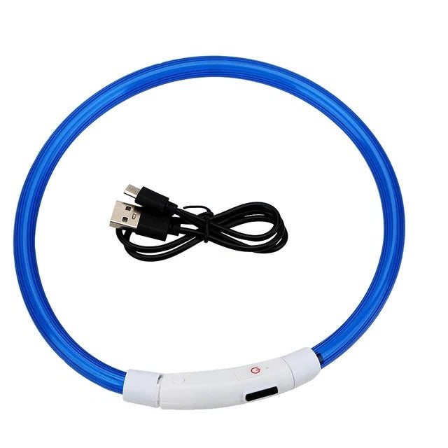 Świecąca obroża dla psa, USB ładowana obroża LED