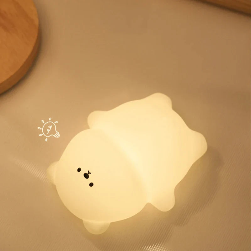 Przytulna Lampa Nocna w Kształcie Misia dla Dzieci