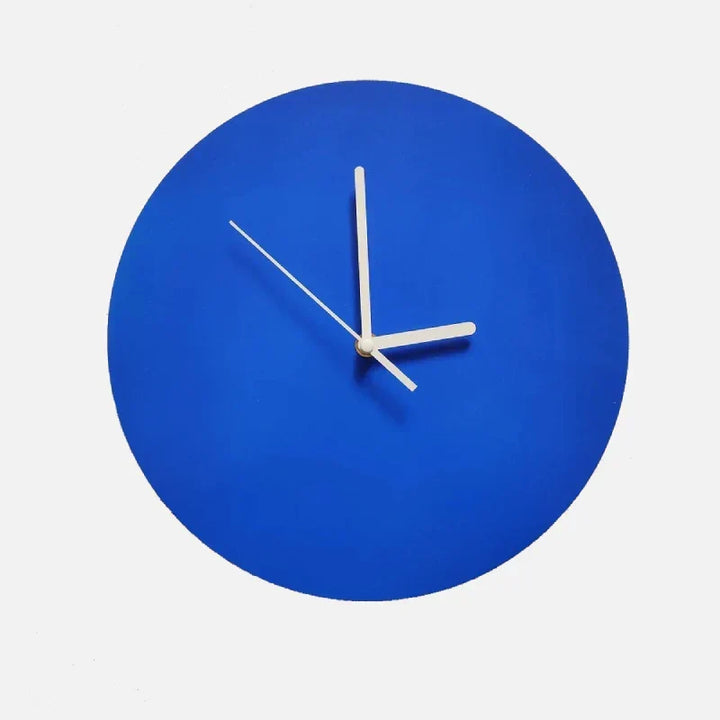 Mały Niebieski Geometryczny Zegar Ścienny