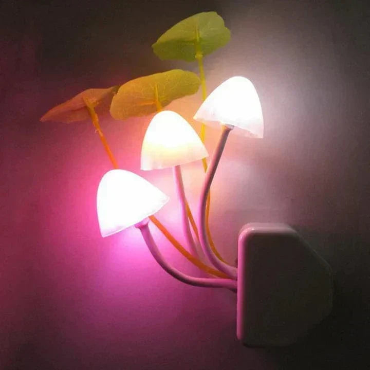 Lampka nocna LED w kształcie grzyba – Oszczędność energii z inteligentnym czujnikiem | Magiczne oświetlenie nastrojowe do pokoju dziecięcego