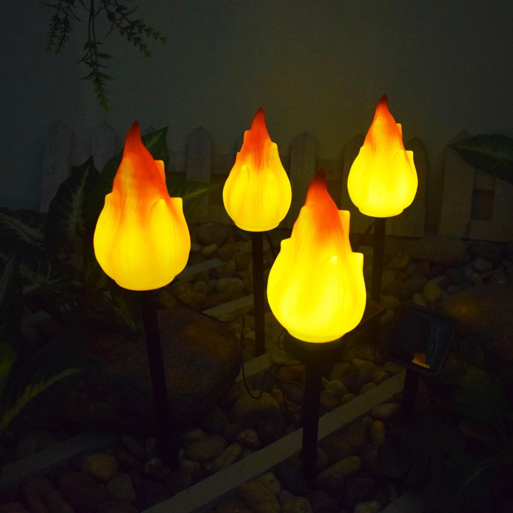 Słoneczne lampy zewnętrzne z migoczącym płomieniem, lampy solarne do ogrodu, wodoodporne latarnie LED, słoneczne lampy zewnętrzne do kempingu, krajobrazu ogrodowego, patio, ścieżek, dekoracji na zewnątrz