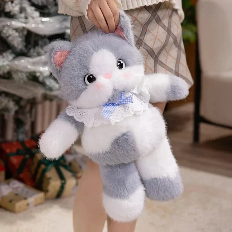 Rodzina Pluszowych Kotków Kawaii z Obrożą