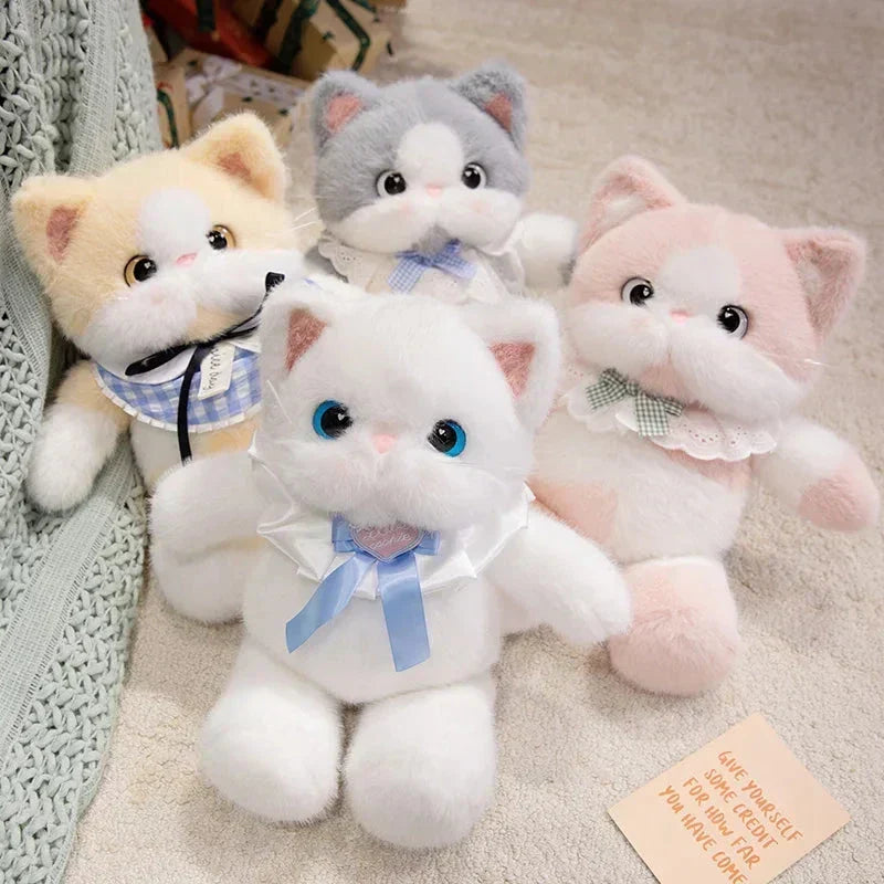 Rodzina Pluszowych Kotków Kawaii z Obrożą