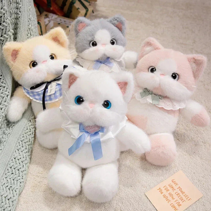 Rodzina Pluszowych Kotków Kawaii z Obrożą