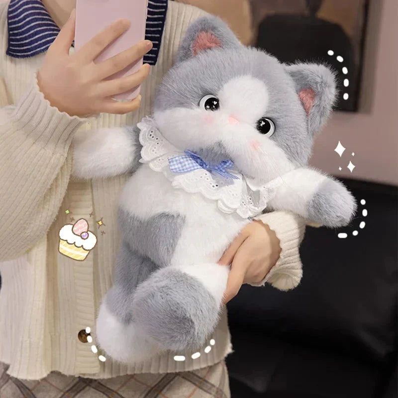 Rodzina Pluszowych Kotków Kawaii z Obrożą