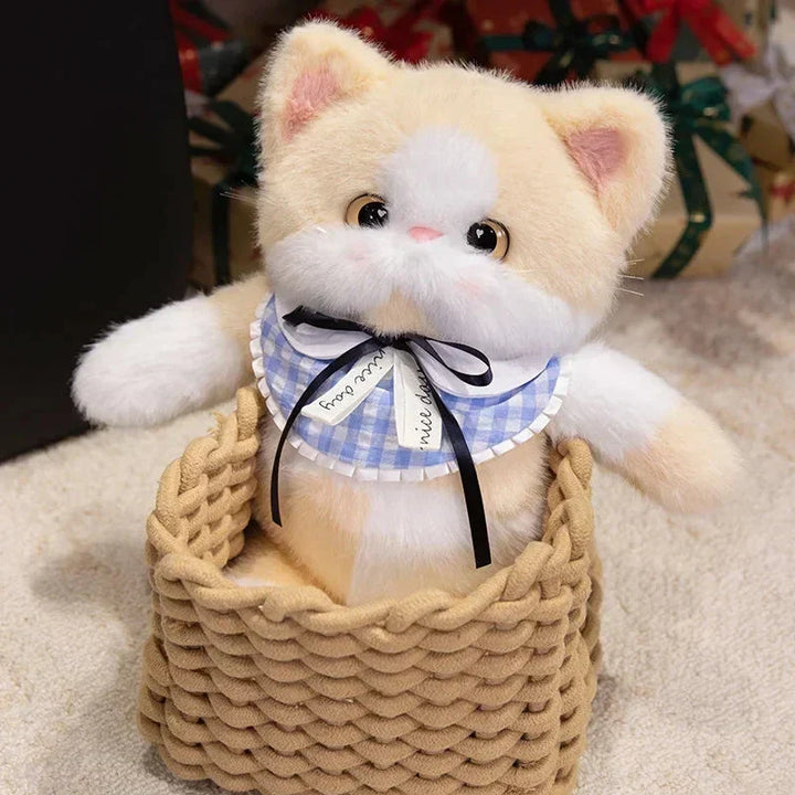 Rodzina Pluszowych Kotków Kawaii z Obrożą