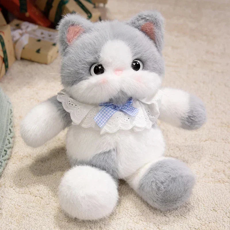 Rodzina Pluszowych Kotków Kawaii z Obrożą