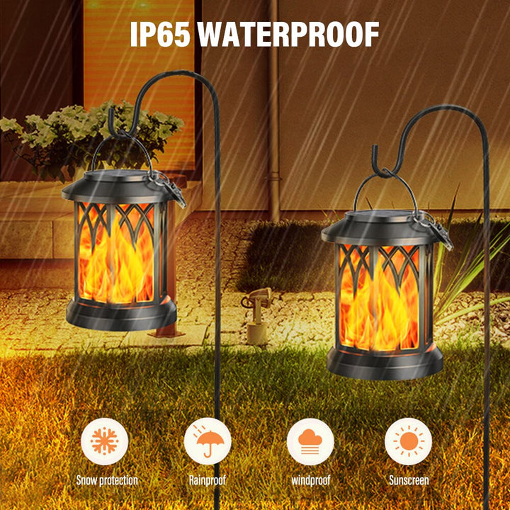FlameGlow™ - Wisząca Lampa Słoneczna z Efektem Płomienia (2-pak)
