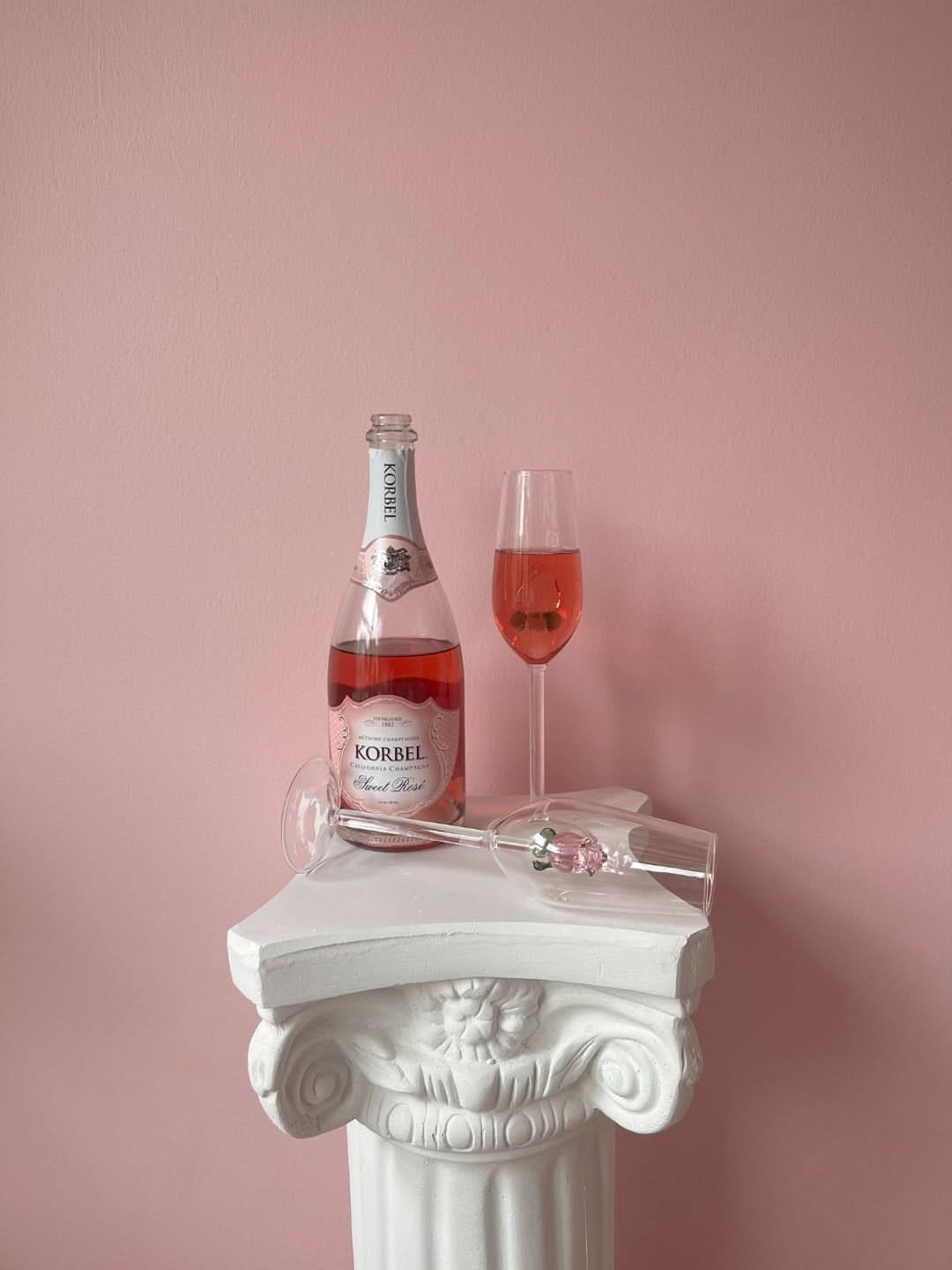 La Vie En Rose | Kieliszek do Szampana - Ręcznie Wykonany