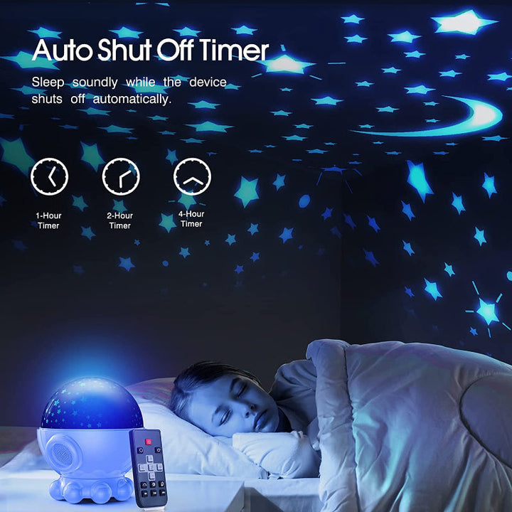 LED Nocna Lampa z Projekcją Oceanu i Gwiaździstego Nieba + Funkcja Muzyczna - DreamAura