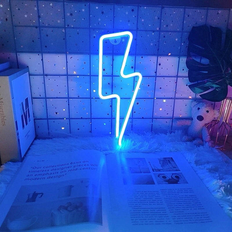 Neonowy znak Blitzbogen