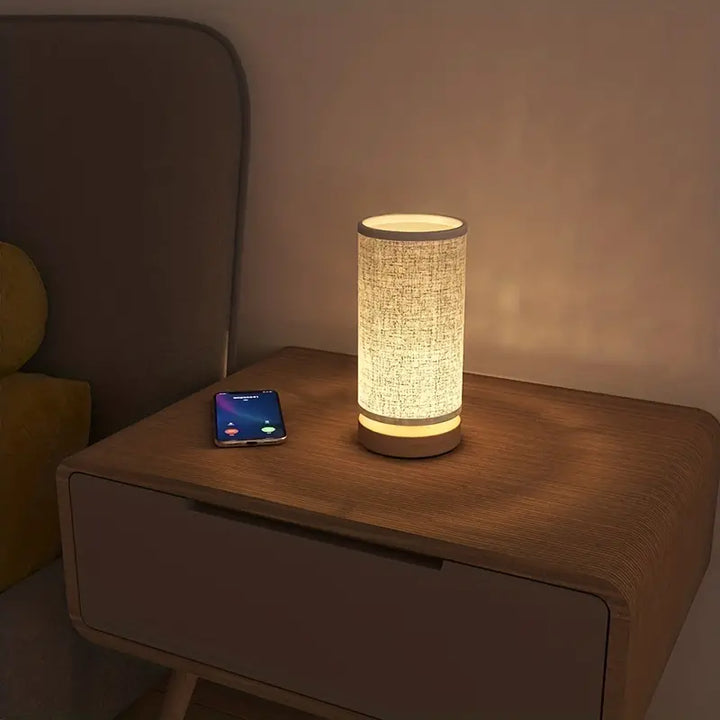 Nocna Lampa w Stylu Lnianym - LinoGlow