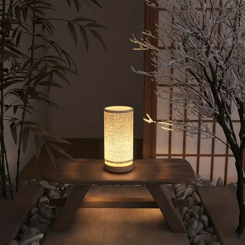 Nocna Lampa w Stylu Lnianym - LinoGlow
