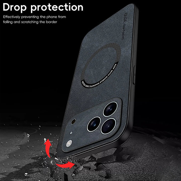 LUXEGUARD – Premium Etui Skórzane z MagSafe do iPhone&