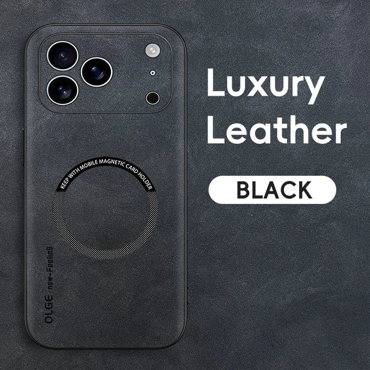 LUXEGUARD – Premium Etui Skórzane z MagSafe do iPhone&