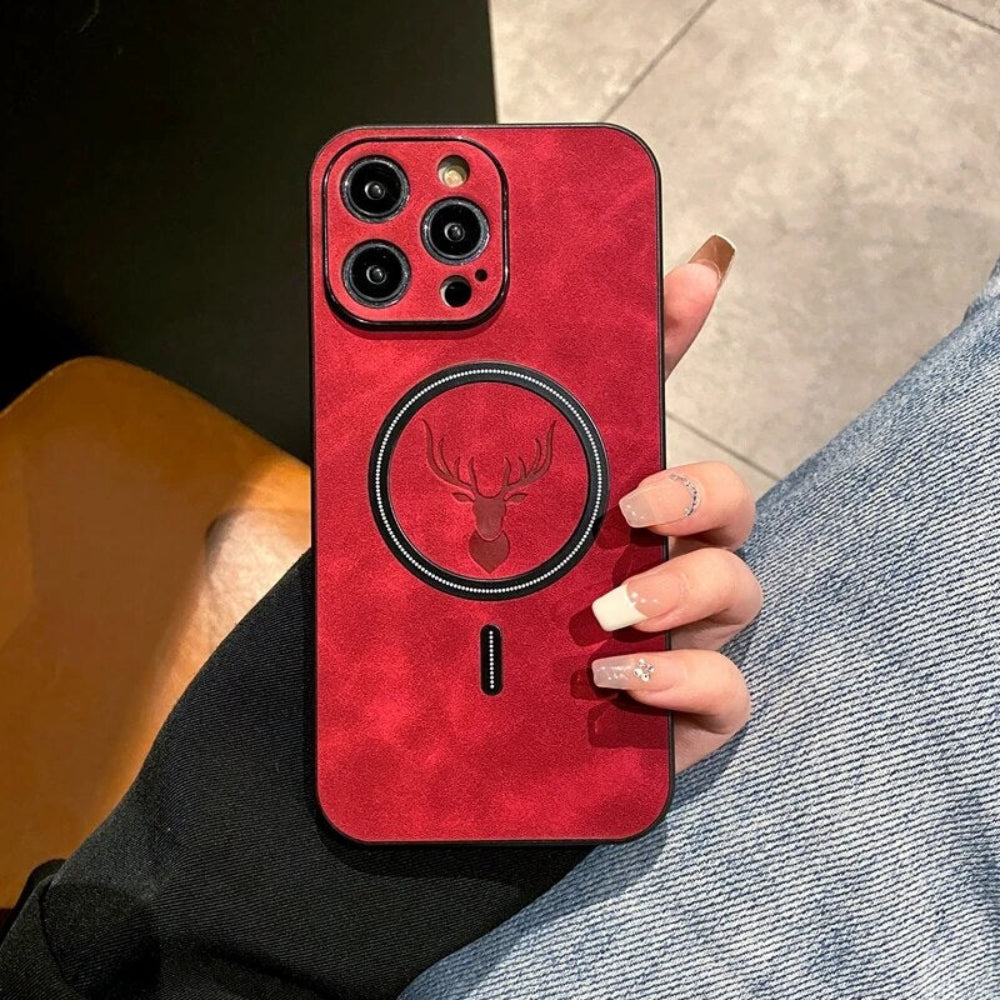 Skórzany Magnesowy Etui Ochronne na Telefon