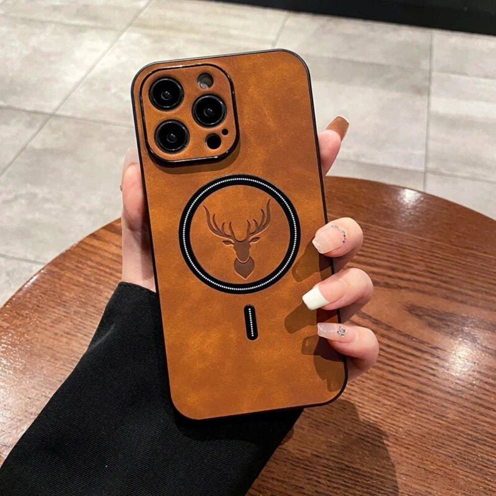 Skórzany Magnesowy Etui Ochronne na Telefon