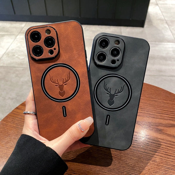Skórzany Magnesowy Etui Ochronne na Telefon
