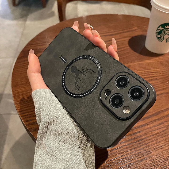 Skórzany Magnesowy Etui Ochronne na Telefon