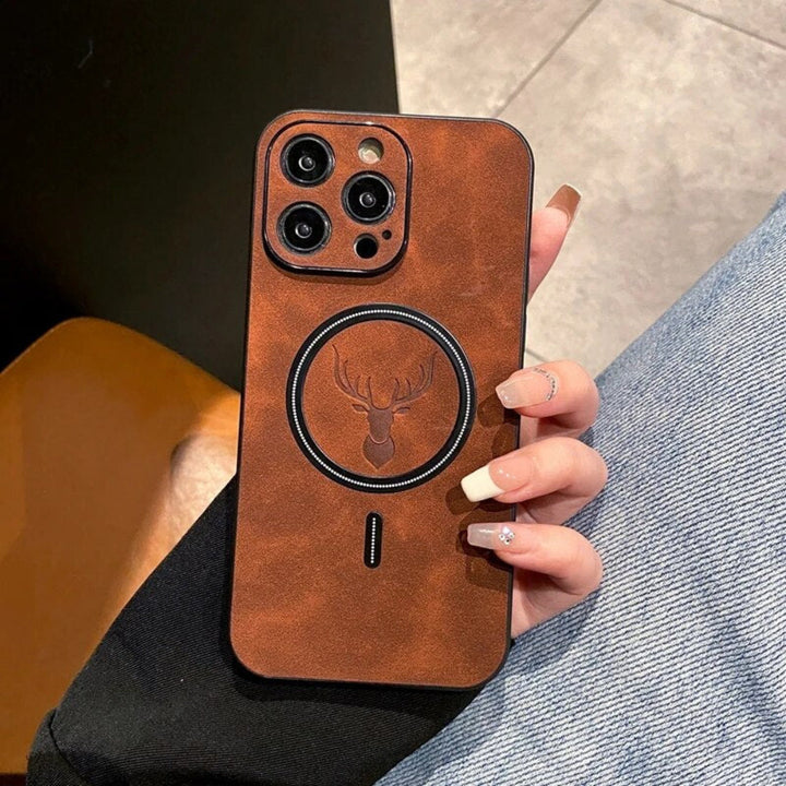 Skórzany Magnesowy Etui Ochronne na Telefon