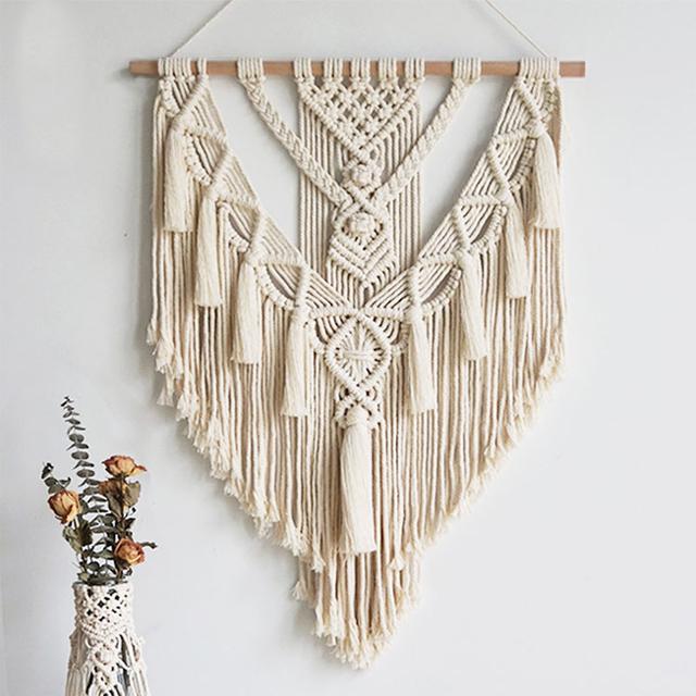 Boho Makrama Ścienna Tkanina